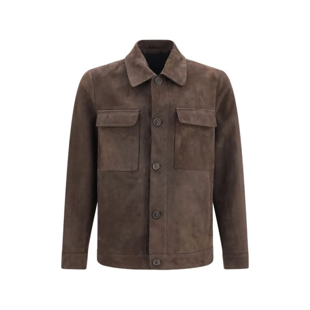 Santoro Brown Jackets - Shirt Jackets Men